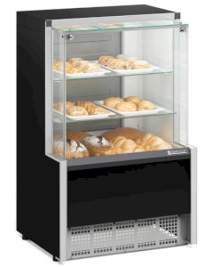 Vitrine Seca Neutra 0,74m Linha Aurora MPNA-075 PR Preta Gelopar