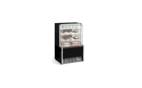 Vitrine Refrigerada Ar Forçado 0,74m Linha Aurora GPFA-075 PR Preta Gelopar