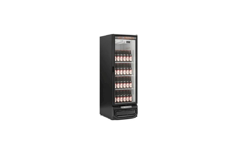 Cervejeira Expositor Vertical 1 Porta Vidro 578L GCB-57V PR Preta Gelopar