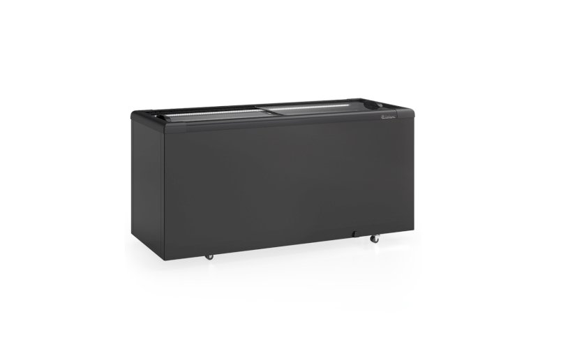 Freezer Horizontal 500L 1,69m 2 Tampas GHD-500 LB PR All Black Gelopar