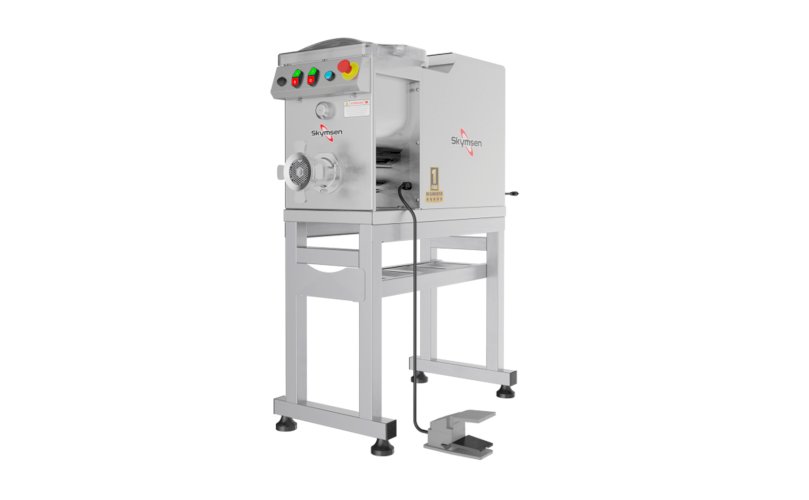 Moedor Homogeneizador de Carne Boca 22 Total Inox HS-22 CC Skymsen - Cavalete Suporte Até 600kg/H